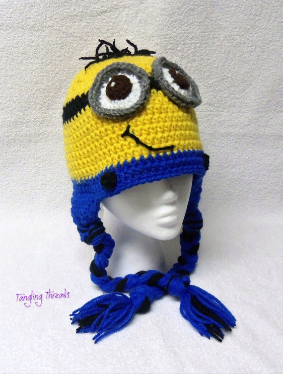 Crochet minion Minion hat Minion Funny hat by TanglingThreads