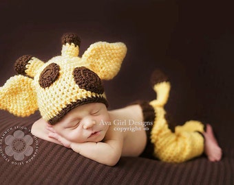 crochet outfit pattern giraffe baby and hat hat set giraffe giraffe animal baby prop hat pants photo