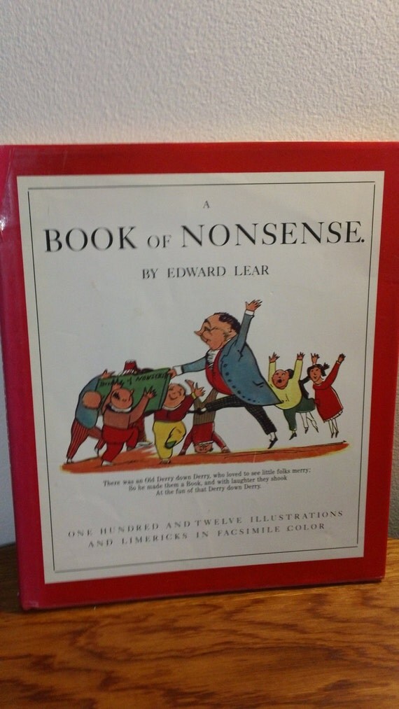 A Book Of Nonsense By Edward Lear Vintage 1980 Hardcover