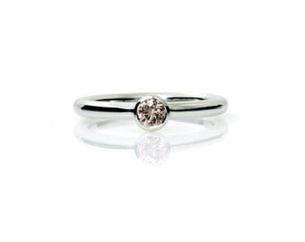 White gold engagement rings simple