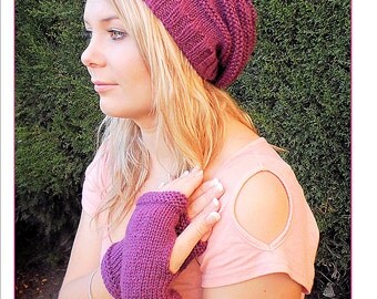 KNITTING PATTERN BEANIE 8 PLY WOOL KNITTING PATTERN