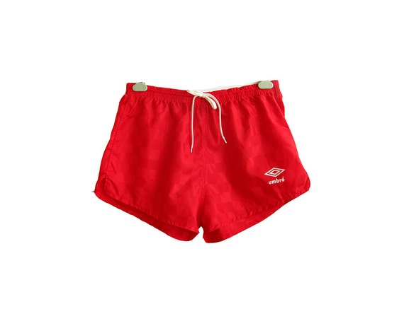 Vintage Umbro Soccer Shorts Red Medium Large by Refreshnesnes