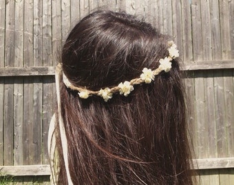 Simple Off-White Flower Crown