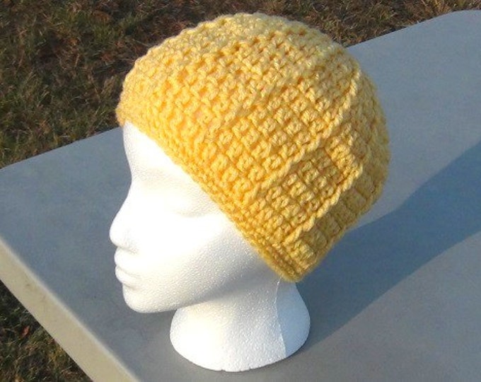 Women's Beanie - Ladies Hat - Yellow Cap
