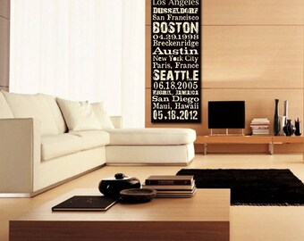Typography Canvas Print, 20x60, Personalized, Custom, Words on Canvas, Typography, Subway Sign, Canvas Print, Wall Decor, Wall Art