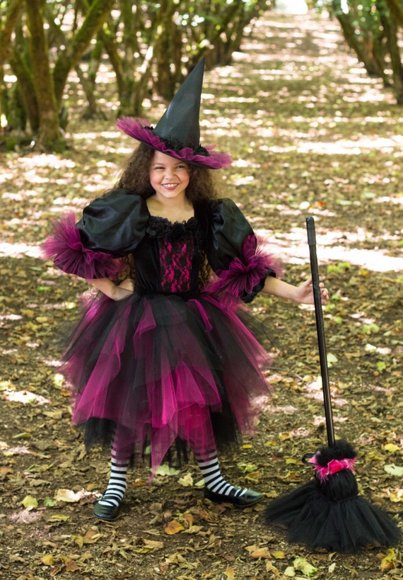 Items similar to Dark Witch Costume - Halloween Gothic Lace Witch Tutu ...