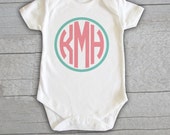 Baby Onesie - Monogram Personalized Customized Baby Name Initials