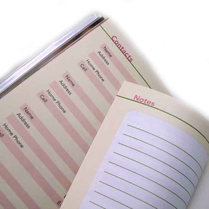 2013 2014 mini Planner Leopard print pocket by beesocks