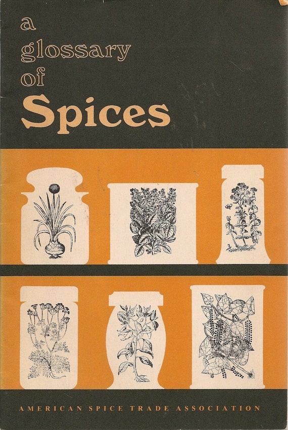 VINTAGE COOK BOOK A Glossary of Spices by HazelCatkins on Etsy