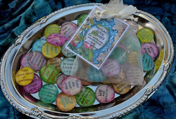 Items similar to MOSAiC SOUL STONES glass round art