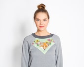 women's grey fox sweatshirt
