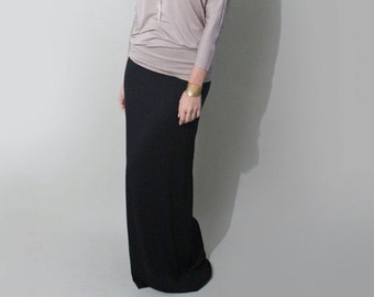 Tall Length Maxi Skirt • Black Maxi • Long Length Maxi • Women's Floor Length Skirts • Loft 415 Clothing (No. 100)