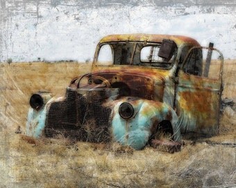Digital Print Instant Download 16x20 print Digital Download Rusty Truck Commercial Use Digital Graphics Digital Paper