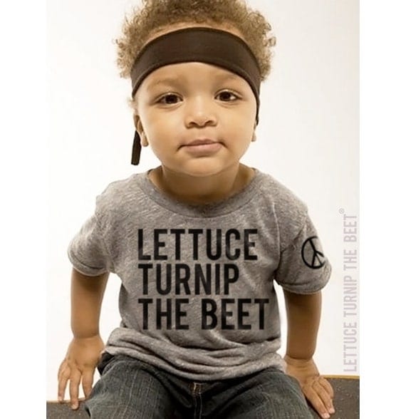 lettuce turnip the beet ® - heather grey track shirt - baby and toddler sizes
