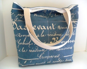 ... Natural Fabric - Tote Bag - Bridesmaid Gift - Book Bag - Diaper Bag