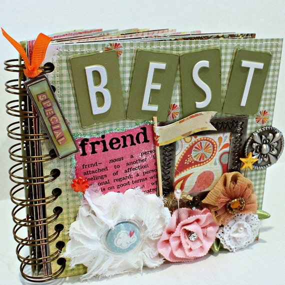 BEST FRIEND A-Z Friendship Scrapbook Photo Album