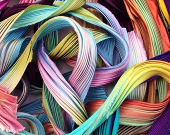 Silk Shibori Ribbon Scrap bags