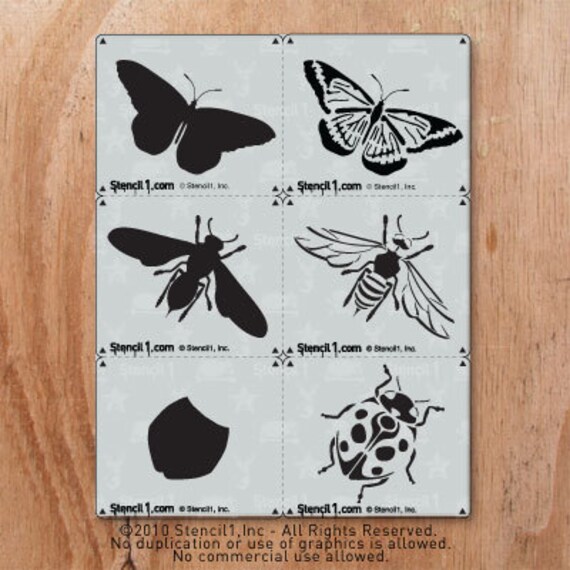Download Butterfly 3 Pack 2 Layers Stencil Reusable Craft & DIY