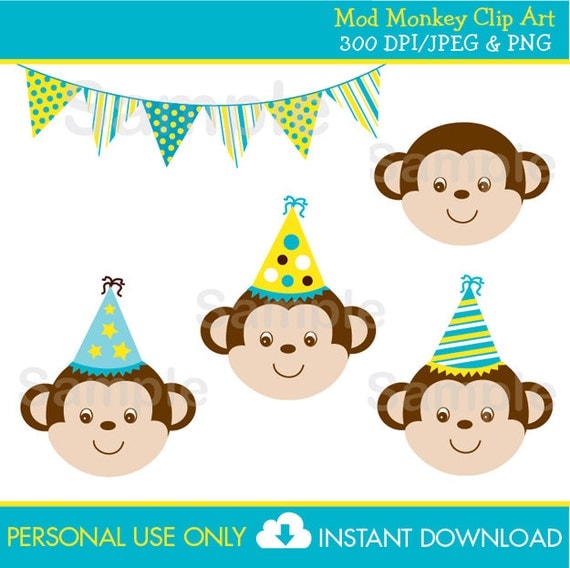 birthday monkey clip art free - photo #25