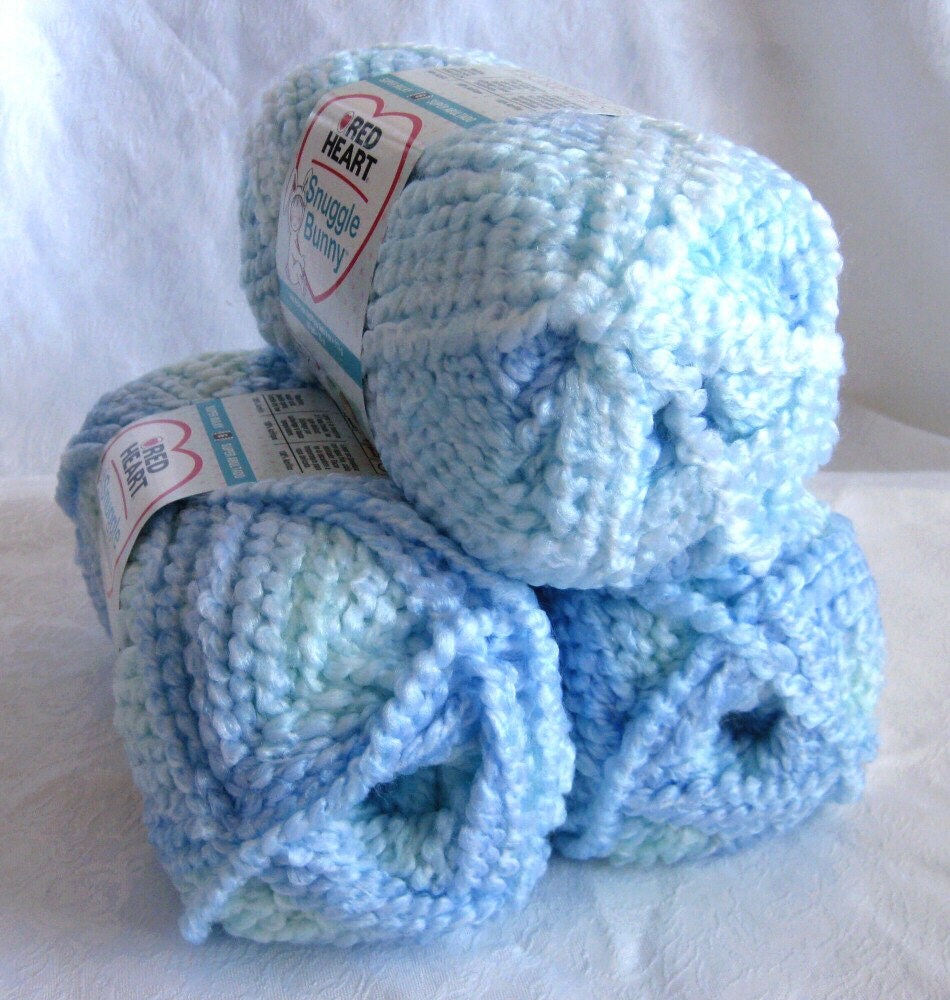 Bulky weight blue green baby blanket yarn Dreamy by crochetgal