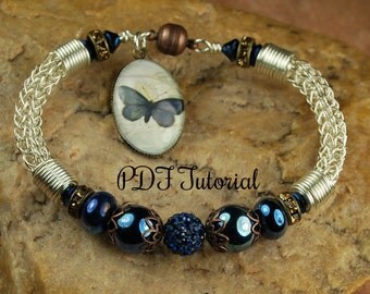 Mission Butterfly Viking Knit Bracelet Tutorial, Beaded Bracelet Tutorial, Viking Knit Tutorial SRA 98 by CC Design