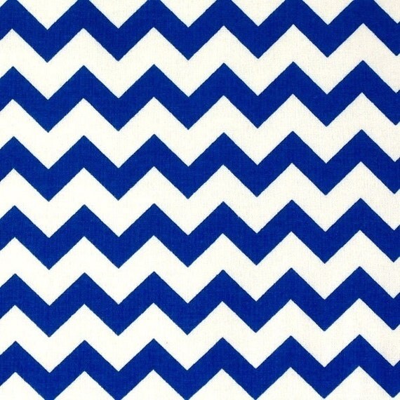 Small royal blue chevron fabric