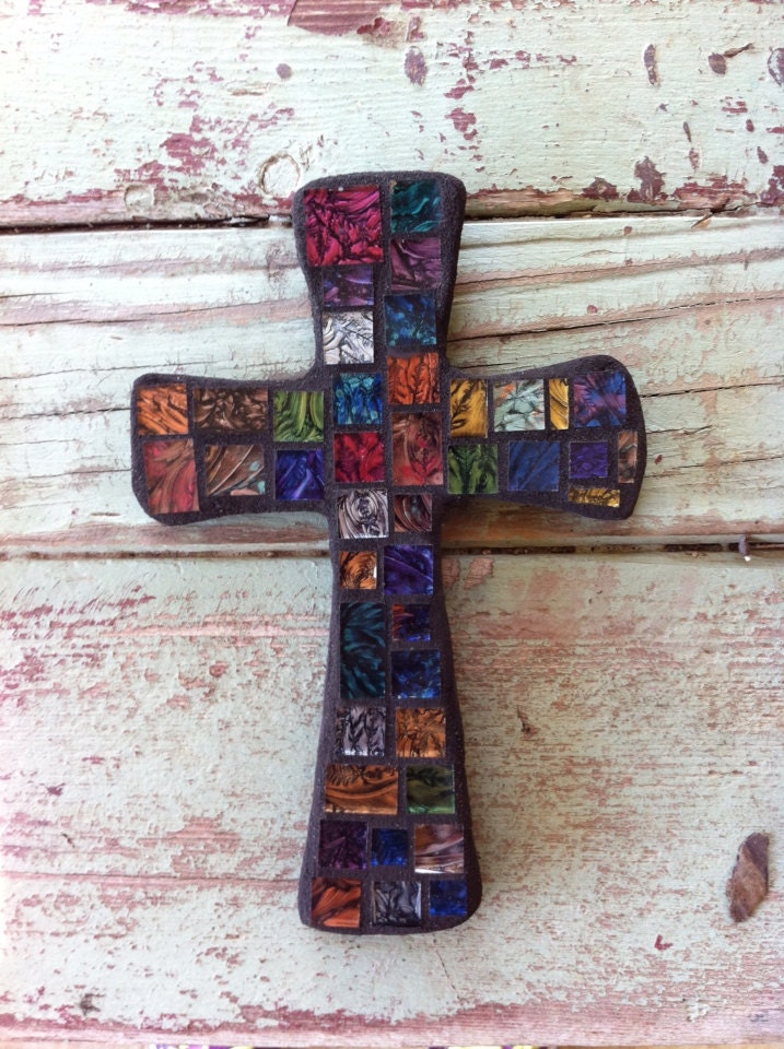 Small Mosaic Van Gogh Cross