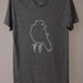 SALE - men's tshirt - baby bird tshirt - canary tshirt - American Apparel cotton poly blend - heather black - FREE SHIPPING - flytrap