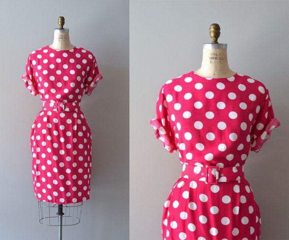 polka dot dress / polka dot 80s dress / Tiffany Dot dress