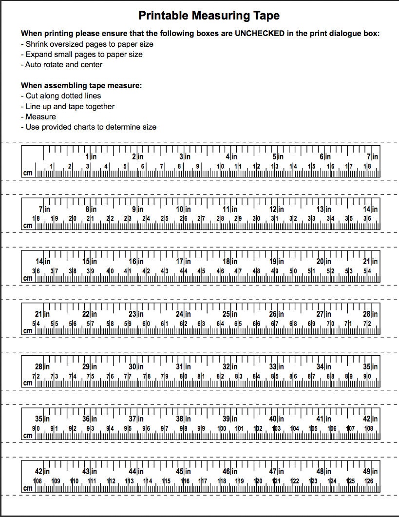 Printable Tape Measure For Waist Printable World Holiday