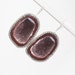 Tabasco Geode Earrings Huge Burgundy Tabasco Geode Slice Earrings Diamond Bezel Style RARE- Twyla