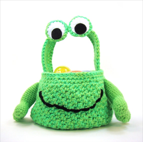 Easter Basket Alien Monster Crochet Pattern PDF INSTANT DOWNLOAD