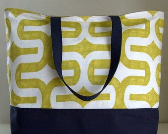 Chartreuse Embrace XL Extra Large BIG Tote Bag / Beach Bag