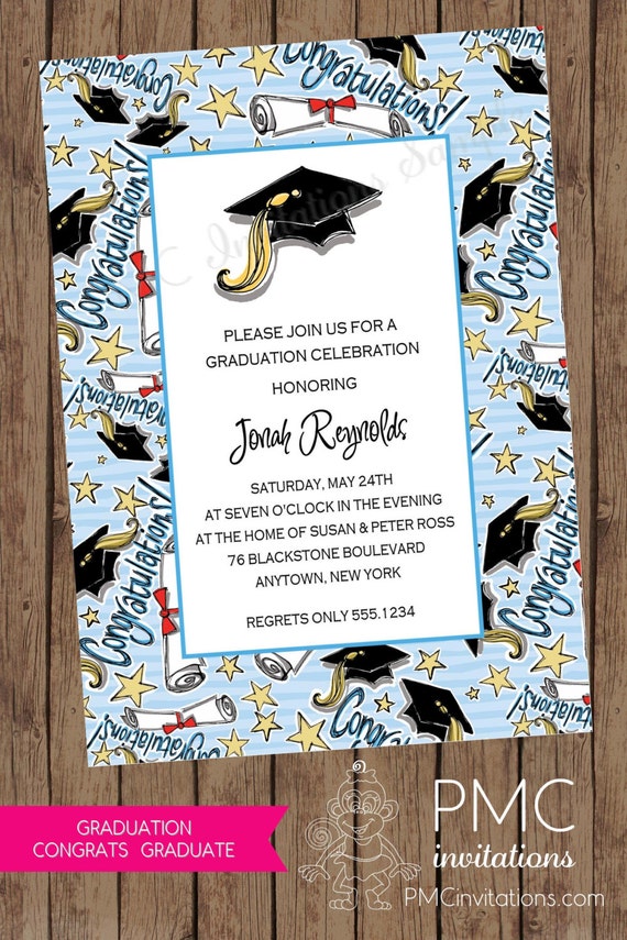 Graduation Celebration Invitations- 1.00 each with envelope Il_570xn
