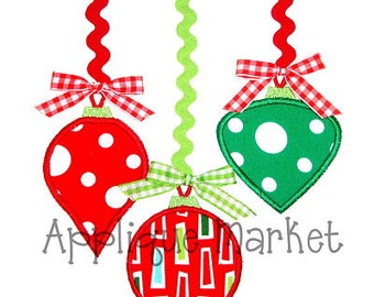 Machine Embroidery Design Applique Ornament Trio INSTANT DOWNLOAD