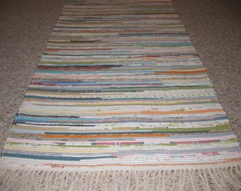 Handwoven Old Fashioned Multi Rag Rug 25 x 66 (M)