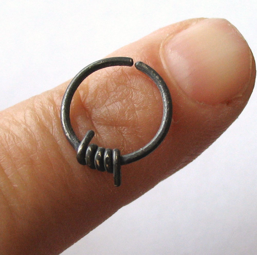 Men's Earrings Men's Hoop Earrings Barbed Wire