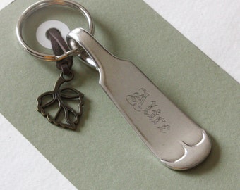 Monogram Keychain Spoon Keychain Spoon Key Ring Silverware Key Chain Alice Monogram