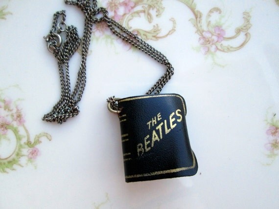 1960 S Original Beatles Miniature Leather Book Necklace