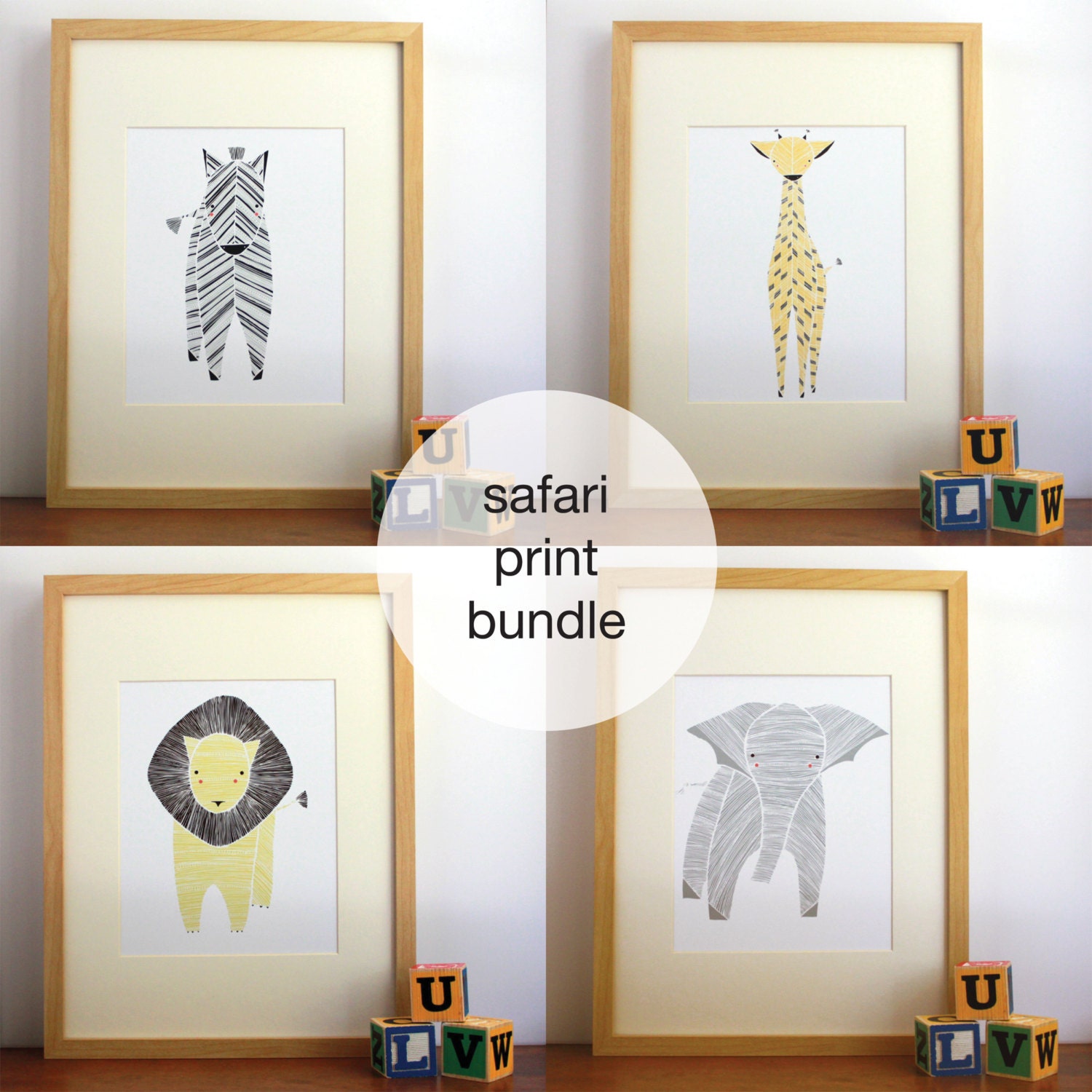 Safari Nursery Art Gender Neutral Baby Animal Prints Like This Item