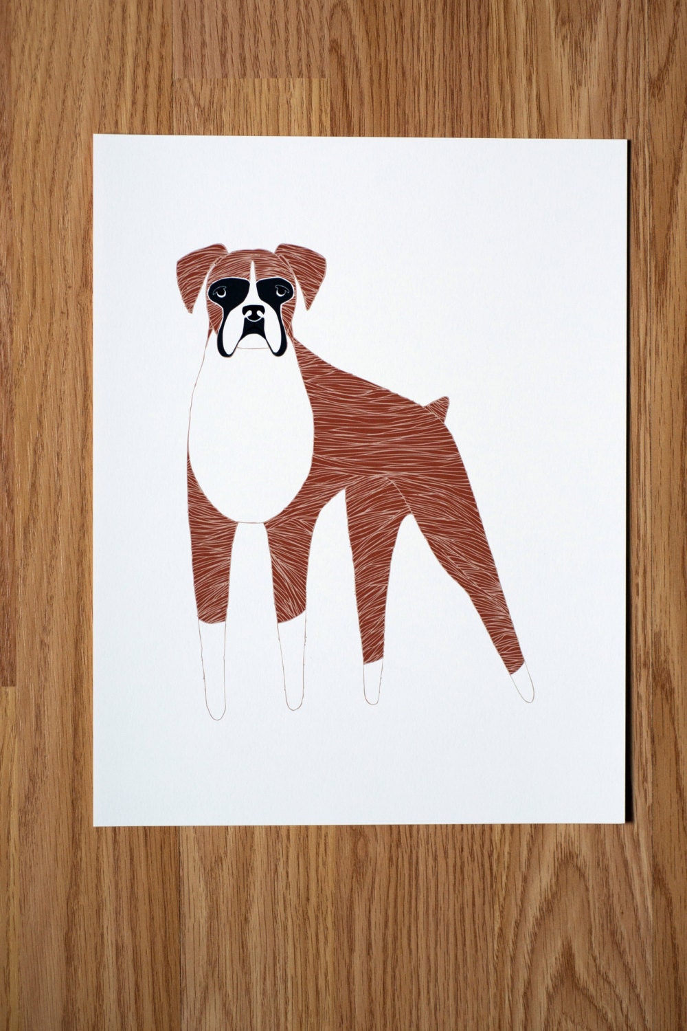 Boxer Wall Art Custom Dog Art My Dog Name Print Custom