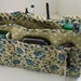 Purse Organizer - Blue Flowers/Green and White Stars Bag Organizer - Medium - Ready to ship