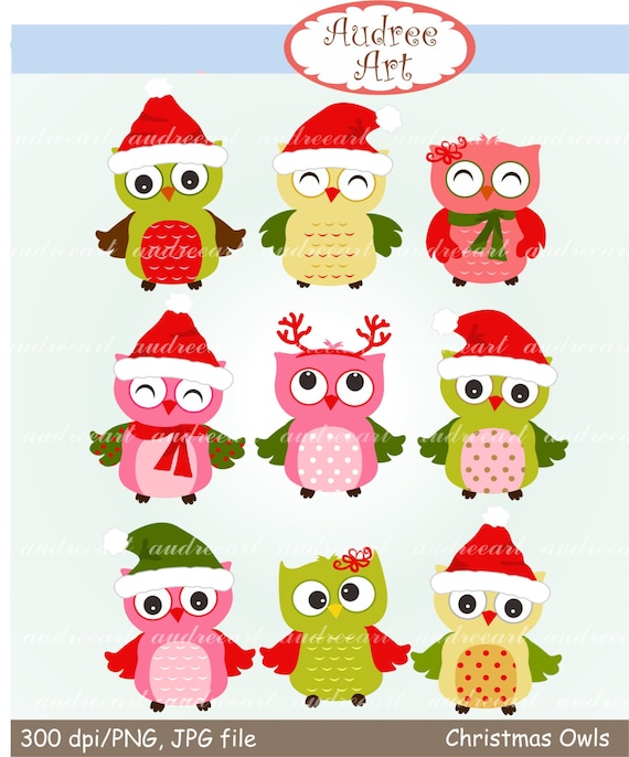 christmas owl clip art free download - photo #7