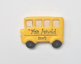 Personalized School Bus Christmas Ornament /bus ornament/education/bus driver