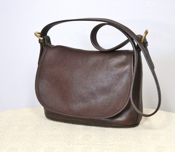 Coach Handbag Dark Brown Fletcher 4150 Leather