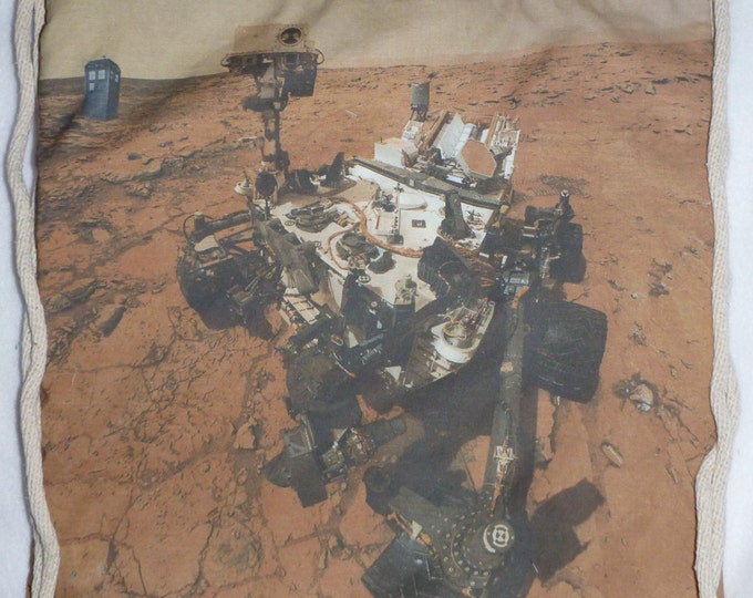 Guess Who the rover found on Mars? Backpack/tote, Curiosity Rover Custom Print