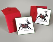 Whimsical Iconic Reindeer - Holiday Card - 10 Suites Il_170x135