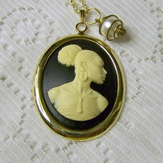 Afro Cameo Pendant Necklace By Jewels gold cameo necklace new afrikan pendant Afro Cameo Pendant Necklace By Jewels gold cameo necklace new afrikan pendant