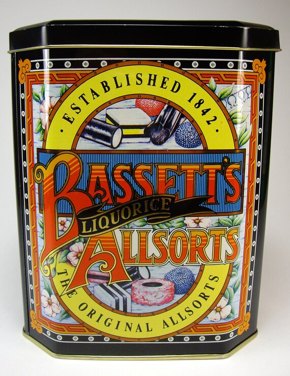 Bassett's Liquorice Allsorts Candy Tin Box Collectible