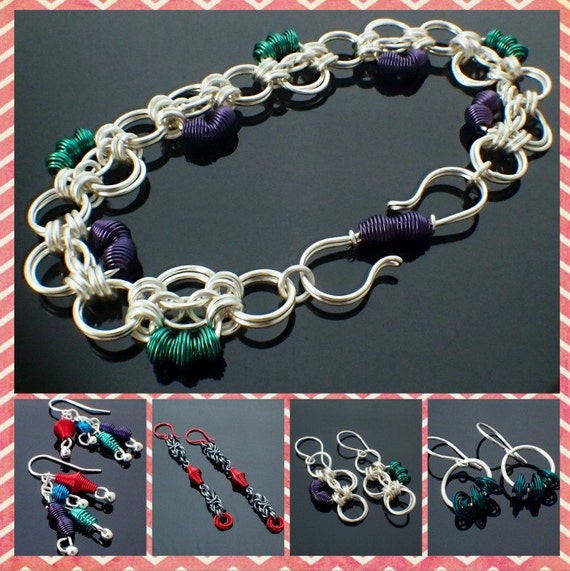 Colorful Wire Wrapped Beads